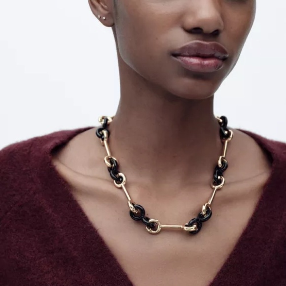 NWT ZARA MIXED CHAIN NECKLACE